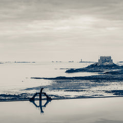 Plage de Bon-Secours, Grand Bé, Saint-Malo - BW