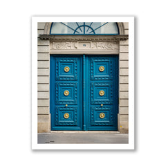 The Vibrant Blue with Gold Door - Paris