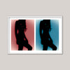 Porcelain XXV - Double Silhouette - Red Blue