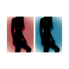 Porcelain XXV - Double Silhouette - Red Blue