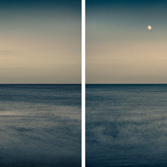 Moonrise, La Manche - Diptych